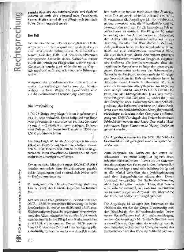 Vorschauseite 2: Kontrollund Kommunikationspflichten in der Altenpflege