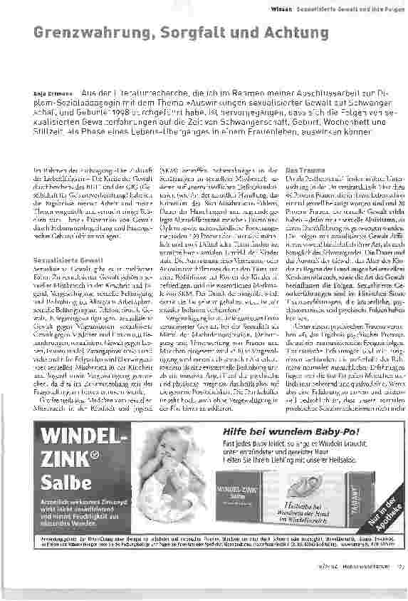 Vorschauseite 1: Grenzwahrung, Sorgfalt und Achtung