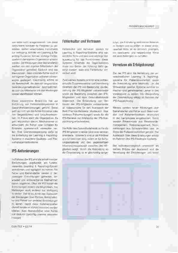 Vorschauseite 2: Die Initiative Patientinnensicherheit Steiermark (IPS) ein Netzwerk entsteht