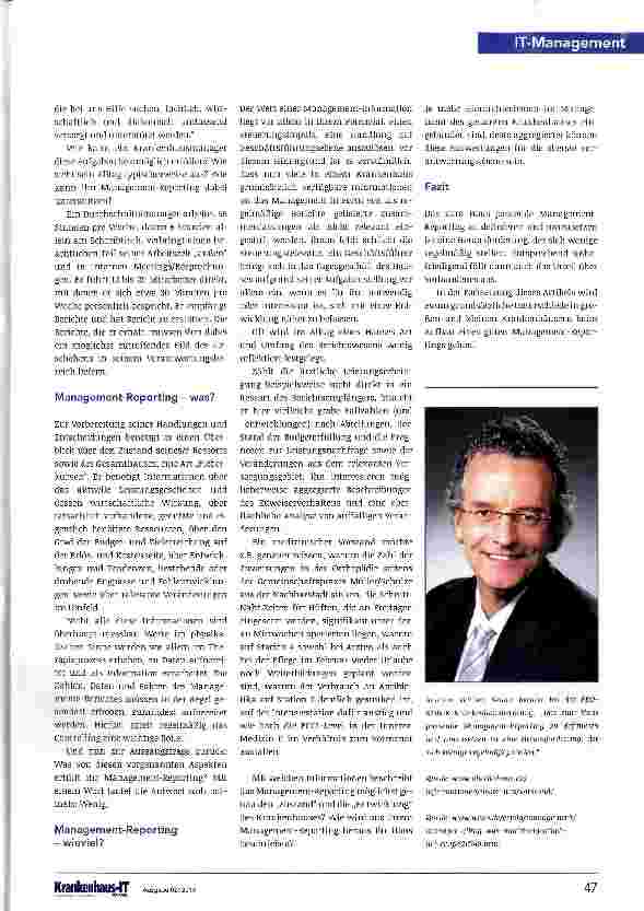 Vorschauseite 2: Management-Reporting in Krankenhäusern