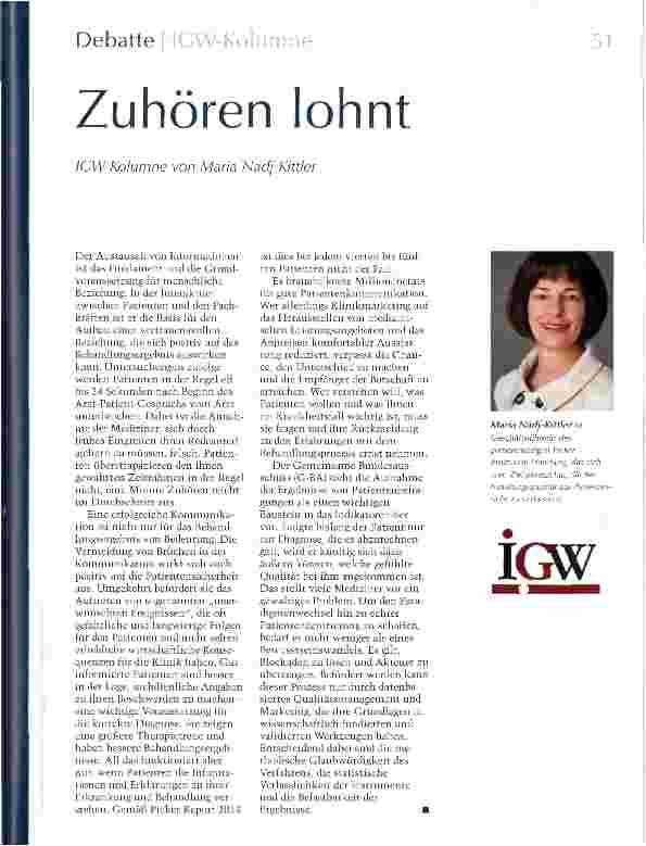 Vorschauseite 1: Zuhören lohnt