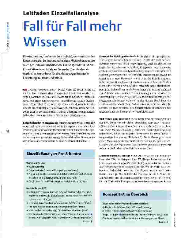 Vorschauseite 1: Leitfaden EinzelfallanalyseFall für Fall mehr Wissen