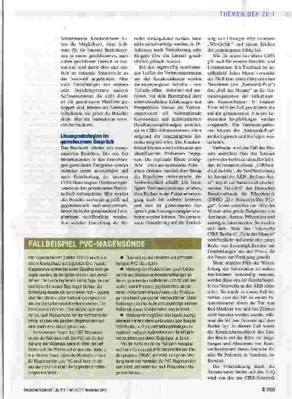 Vorschauseite 2: CIRS-Plattform - ein etabliertes Instrument
