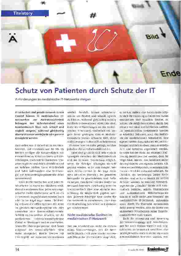 Vorschauseite 1: Schutz von Patienten durch Schutz der IT