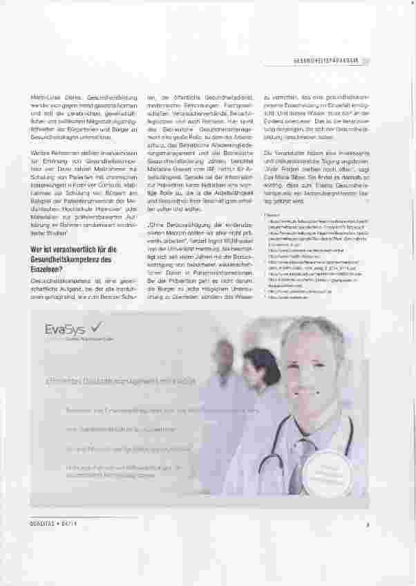 Vorschauseite 2: „Hatten Sie heute schon Health Literacy?“