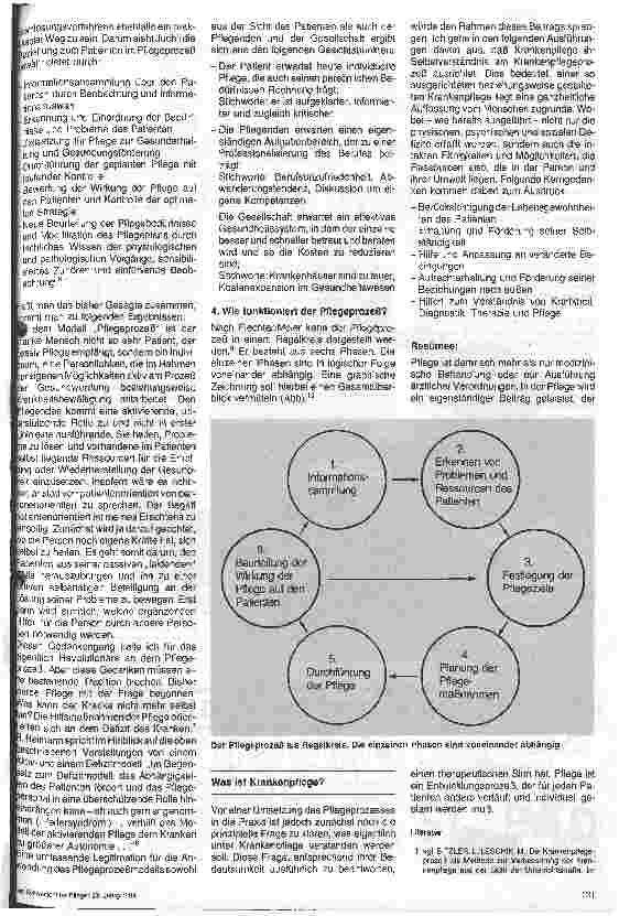 Vorschauseite 2: Der Pflegeprozeß: Der Pflegeprozeß als Problemlösungsverfahren und Beziehungsprozeß 1. Teil