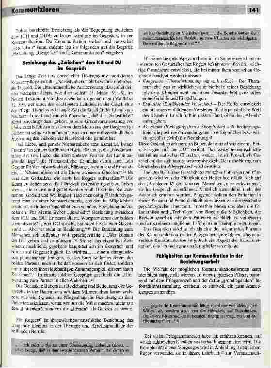 Vorschauseite 5: Therapeutische Aufgabe und Beziehungsarbeit in der Krankenpflege