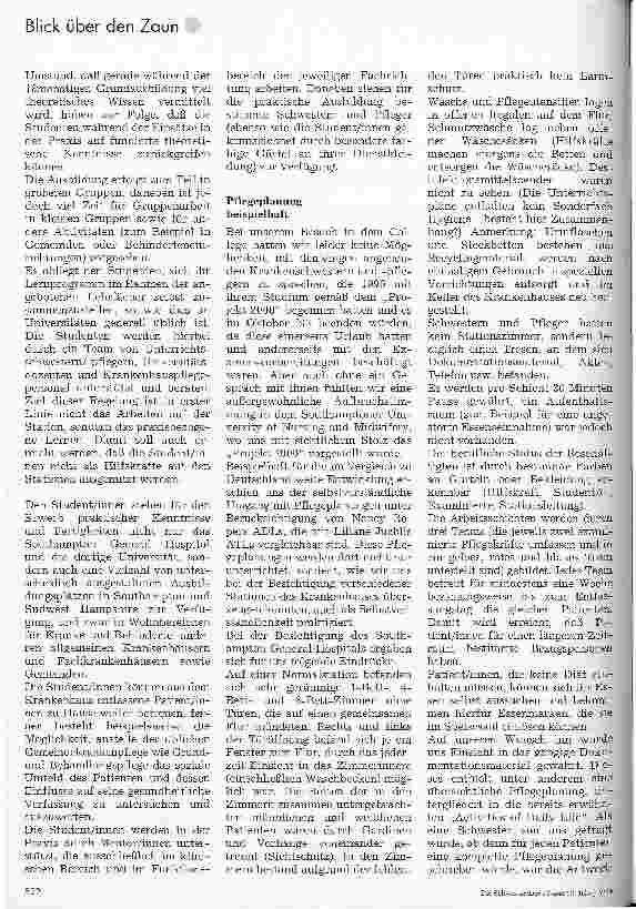Vorschauseite 5: Krankenpflegeausbildung in England Reisebericht einer SchülerInnengruppe der MHH Hannover