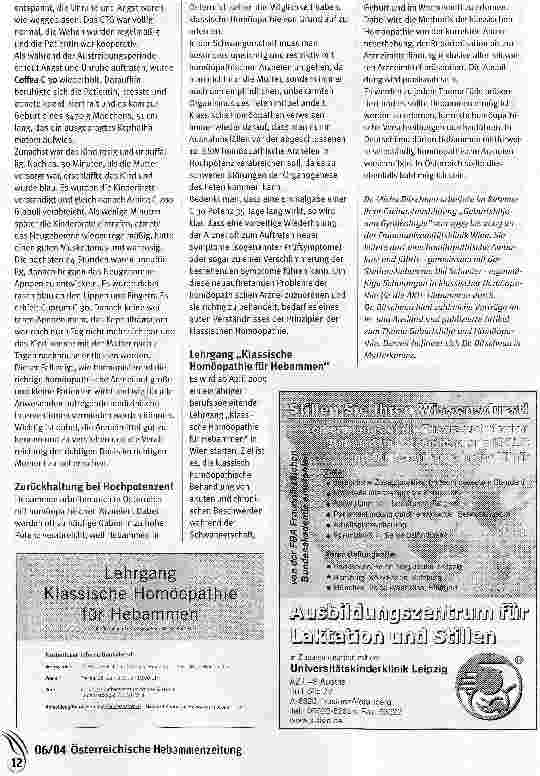 Vorschauseite 2: Homöopathie beim kranken Neugeborenen