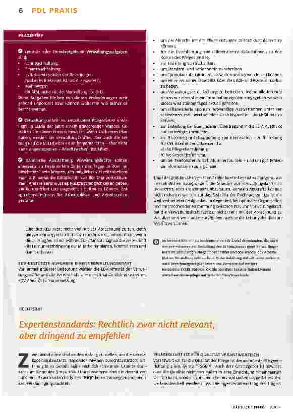 Vorschauseite 2: Personalentwicklung, Teil 2: Verwaltungskräfte werden zur Assistenz der PDL
