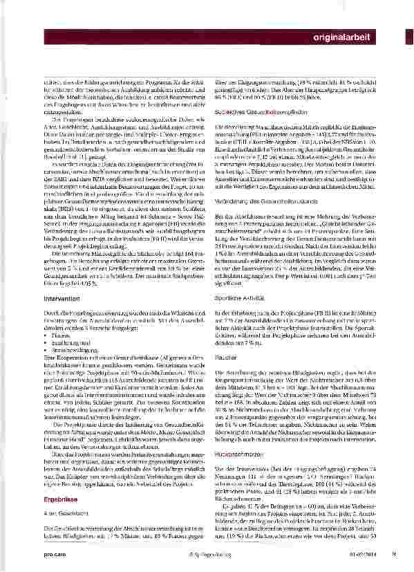 Vorschauseite 3: Gesundheitsförderung an Schulen für Pflegeberufe