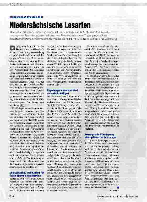 Vorschauseite 1: Niedersächsische Lesarten