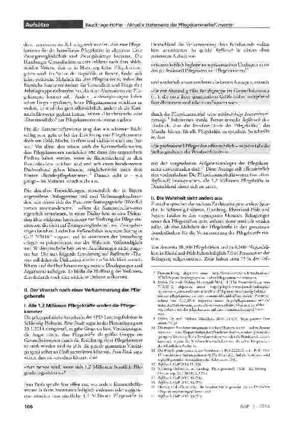 Vorschauseite 2: Aktuelle Statements der Pflegekammerbefürworter Polemik statt Argumente