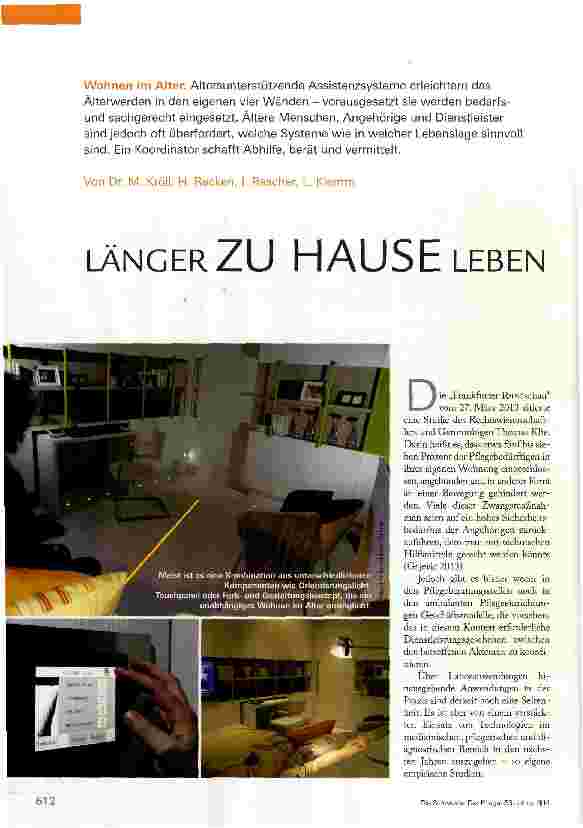Vorschauseite 1: LÄNGER ZU HAUSE LEBEN