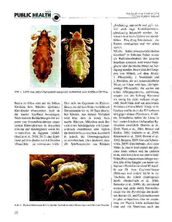 Vorschauseite 2: Kopfläuse und ihre Bekämpfung - eine unendliche Geschichte?