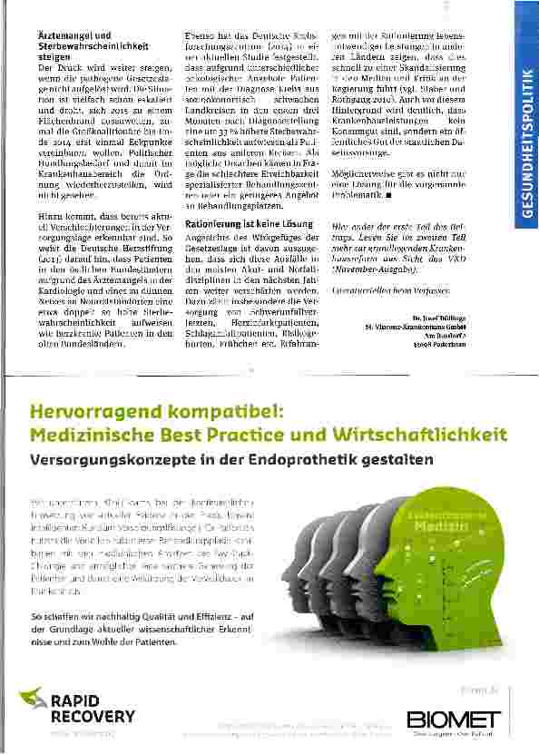 Vorschauseite 4: Double Bind des Gesetzgebers Wie Krankenhäuser krank werden -Teil 1