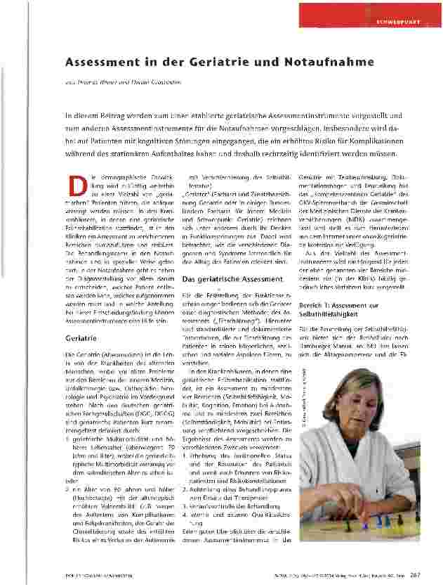 Vorschauseite 1: Assessment in der Geriatrie und Notaufnahme