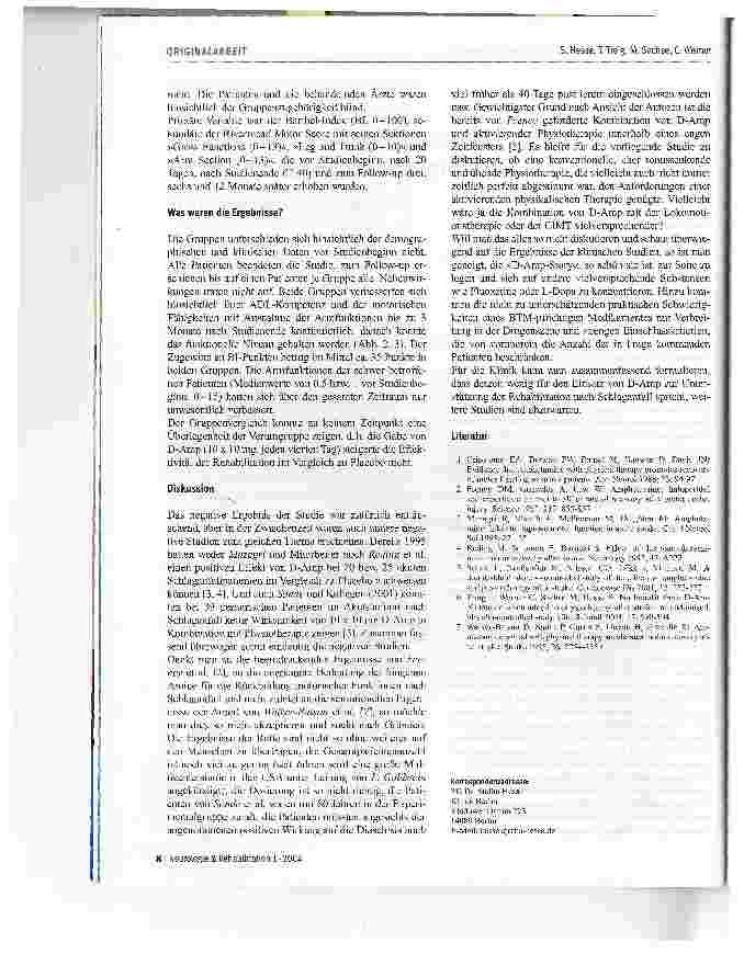 Vorschauseite 3: D-Amphetamin zur Förderung der Rehabilitation nach Schlaganfall - Wunsch und Wirklichkeit