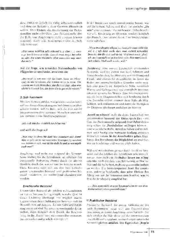 Vorschauseite 4: Ohne Familie gehts nichtDie Bedeutung von Angehörigen für Patientinnen und Patienten auf Intensivstationen