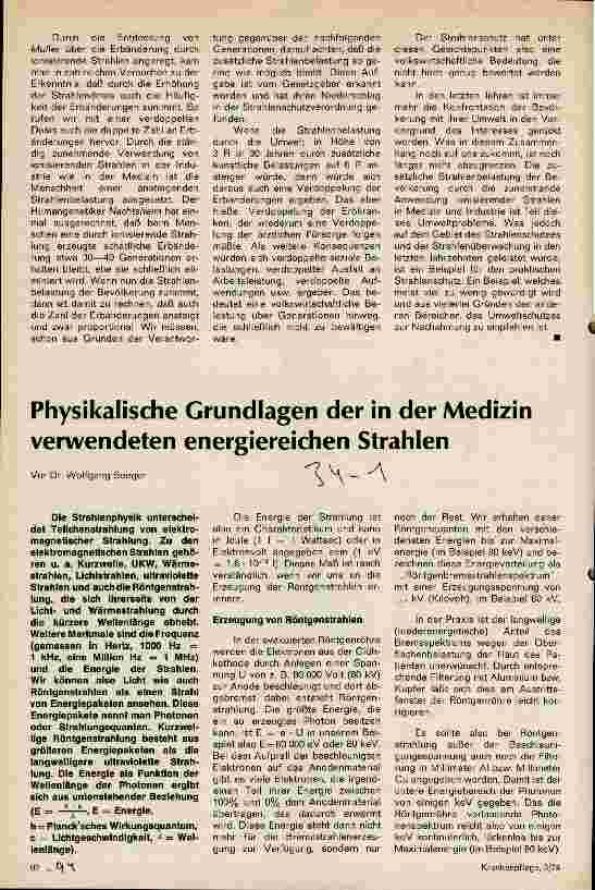 Vorschauseite 3: Biologische Wirkung der in der Medizin verwendeten energiereichen Strahlen