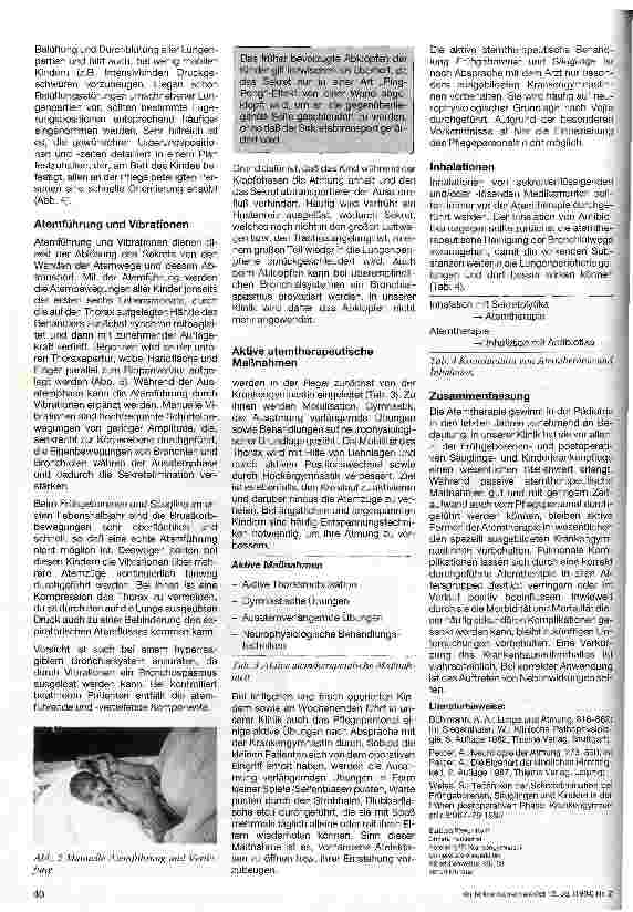 Vorschauseite 3: Atemtherapie Behandlungsmöglichkeiten in der Kinderkrankenpflege