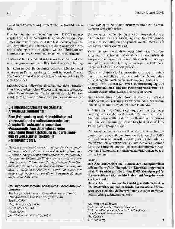 Vorschauseite 3: Disease-Management-Programme, Therapiefreiheit und die Frage der Haftung