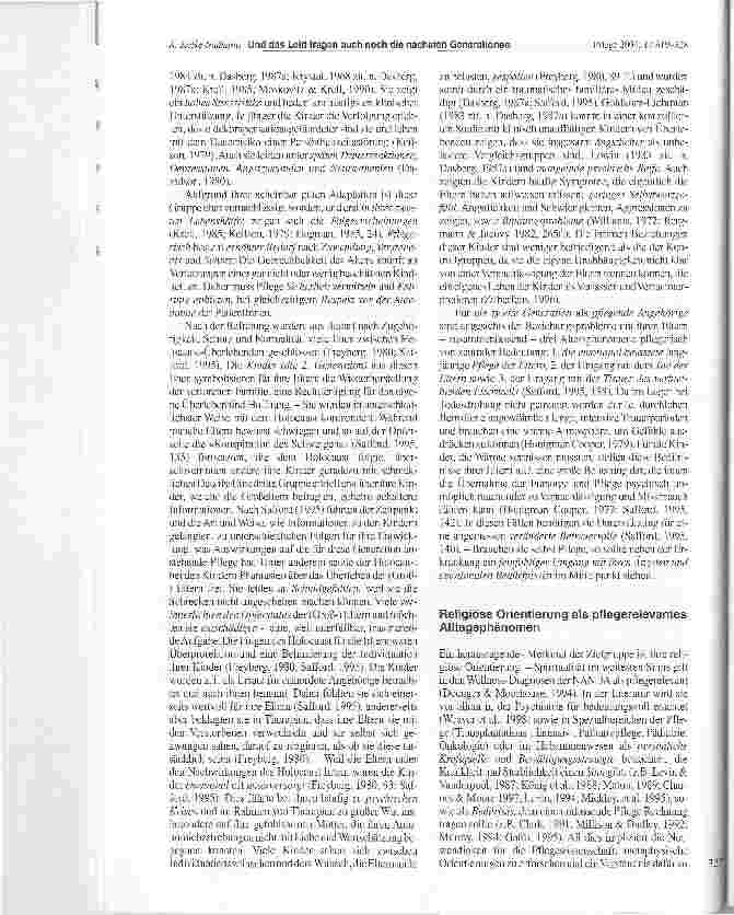Vorschauseite 4: Und das Leid tragen auch noch die nächsten Generationen -Eine internationale Literaturstudie zur Pflege jüdischer Patientinnen
