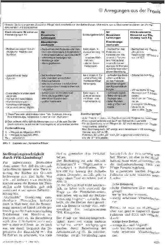 Vorschauseite 3: PPR-Einstufung plus Krankenakte oder aus der Krankenakte?