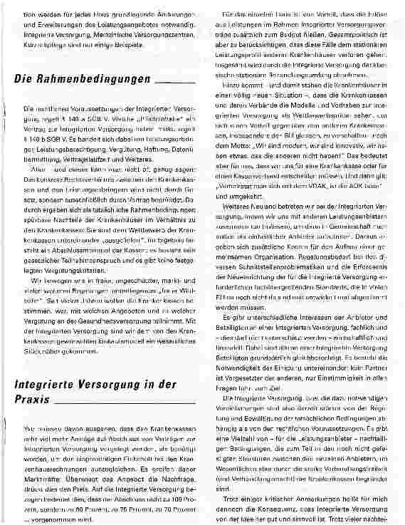 Vorschauseite 3: Vom Gesetz zur Praxis. Wie sich katholische Krankenhäuser in die Integrierte Versorgung einbringen können