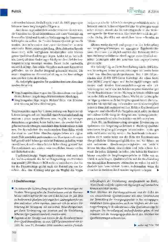 Vorschauseite 5: Qualität, Krankenhausplan und Sanktionen