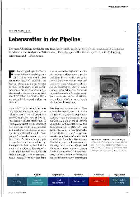 Vorschauseite 1: Lebensretter in der Pipeline