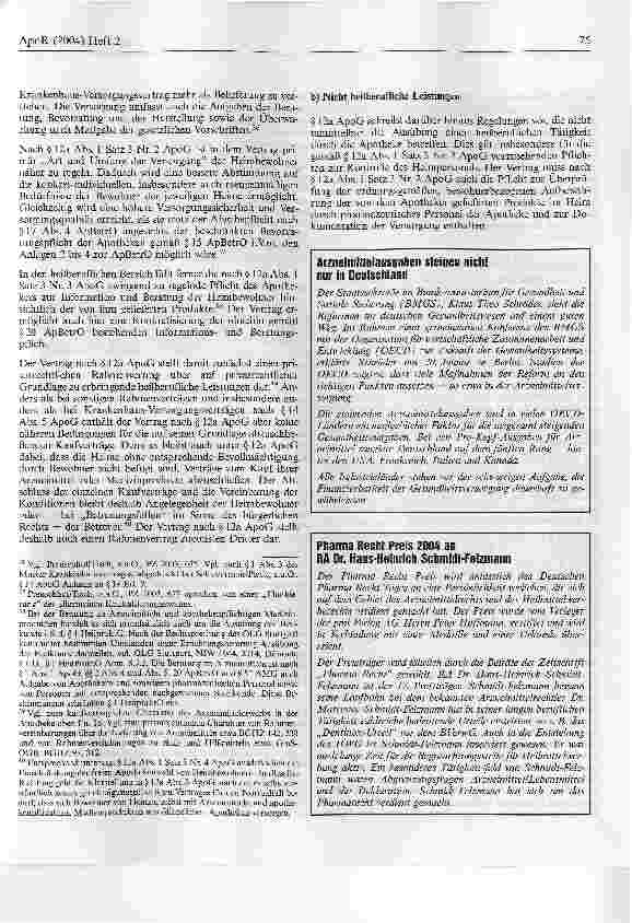 Vorschauseite 6: Funktion und Rechtsnatur von Verträgen zur Versorgung von Heimbewohnern mit Arzneimitteln nach § 12a ApoG