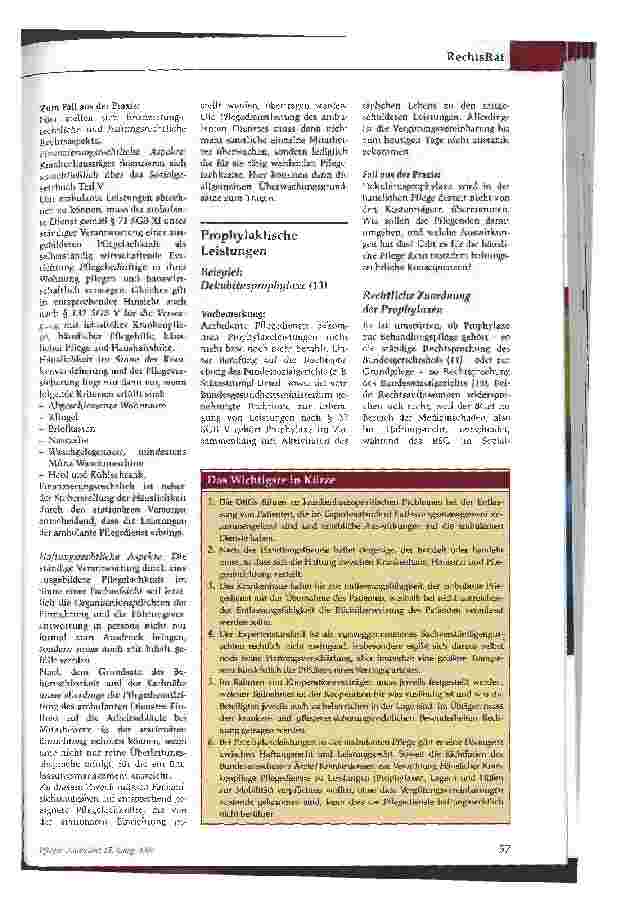 Vorschauseite 3: Pflege im Zeitalter der DRGsRechtliche Rahmenbedingungen und Haftungsproblematiken (1)