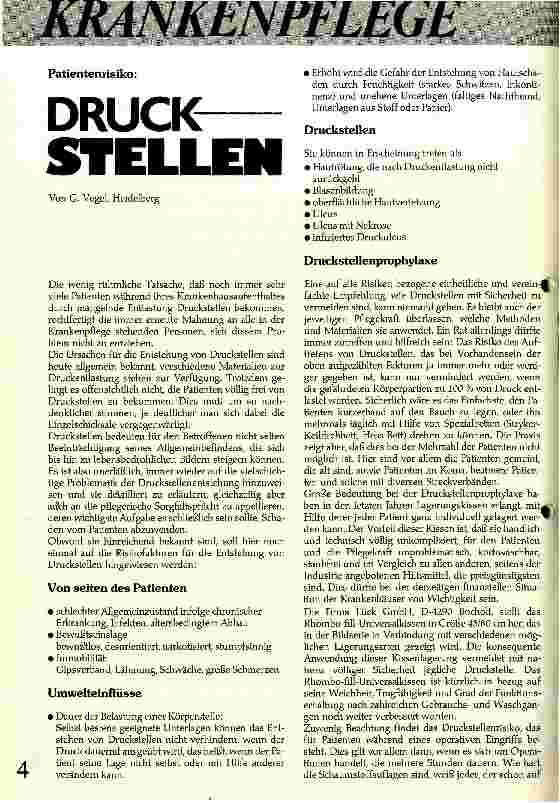 Vorschauseite 1: Patientenrisiko: Druck - Stellen