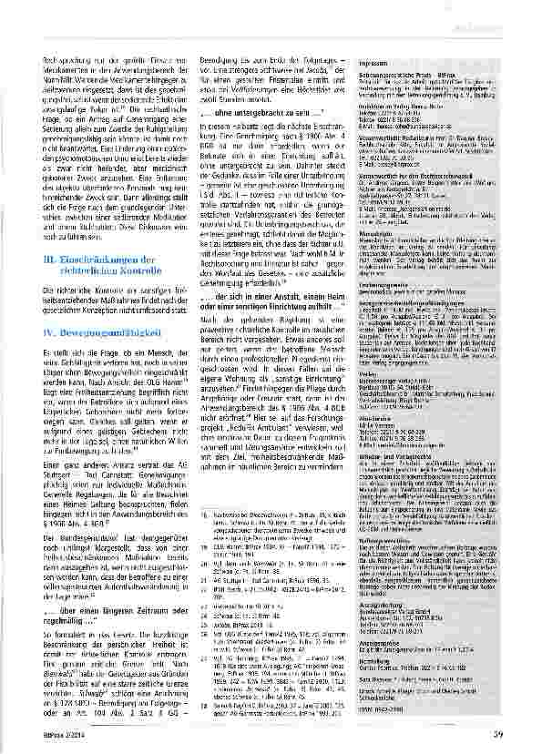 Vorschauseite 2: Unterbringungsähnliche Maßnahmen - § 1906 Abs. 4 BGB