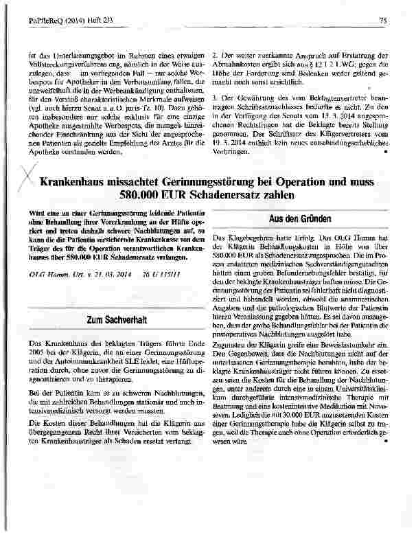 Vorschauseite 5: Unlautere Absprache zwischen Arzt und Apotheker über die Zuführung von Patienten