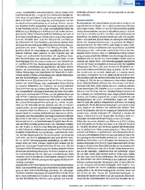 Vorschauseite 6: Die Perspektive lebenslimitierend erkrankter Kinder und Jugendlicher in der Forschung zur pädiatrischen Palliativversorgung - ein Literaturreview