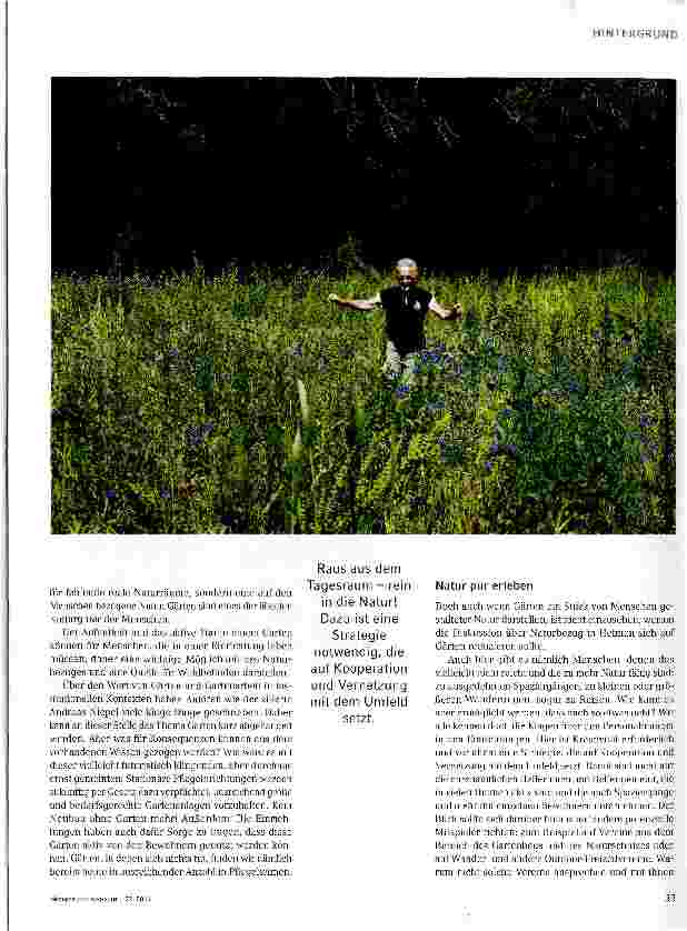 Vorschauseite 2: In Kontakt mit der Natur sein zu können, ist ein Menschenrecht Natur für alle