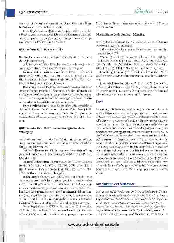 Vorschauseite 4: Vulnerable Patienten und Qualitäts Steuerung im Gesundheitswesen