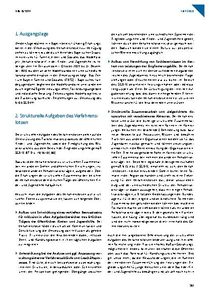 Vorschauseite 2: Der Verfahrenslotse – Unterstützung bei der intendierten Zusammenführung der Leistungen der Eingliederungshilfe für junge Menschen? !