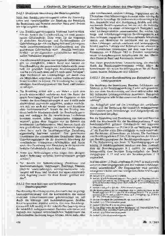 Vorschauseite 5: Der Gesetzentwurf zur Reform der Strukturen des öffentlichen Dienstrechts - ein Überblick mit besonderem Schwerpunkt auf den bezahlungsrechtlichen Regelungen