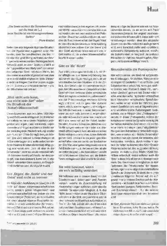 Vorschauseite 2: Die Haut als Symptomträger und Ausdrucksorgan für psychische Probleme