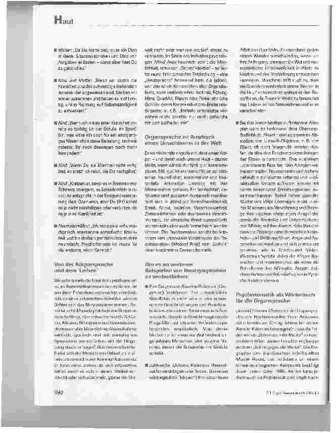 Vorschauseite 3: Die Haut als Symptomträger und Ausdrucksorgan für psychische Probleme
