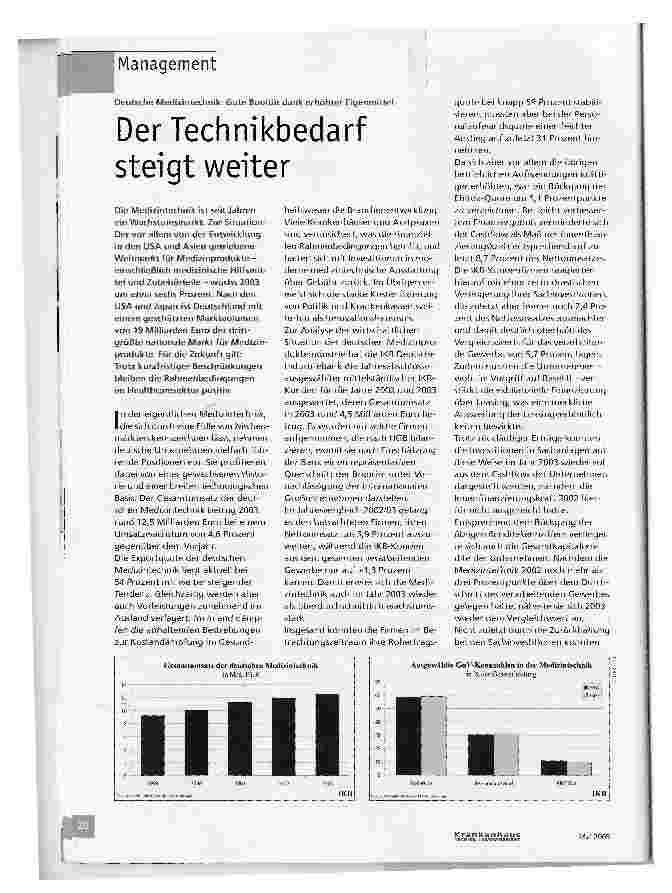 Vorschauseite 1: Der Technikbedarf steigt weiter