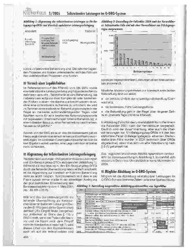 Vorschauseite 2: Abbildung von teilstationären Leistungen im G-DRG-System