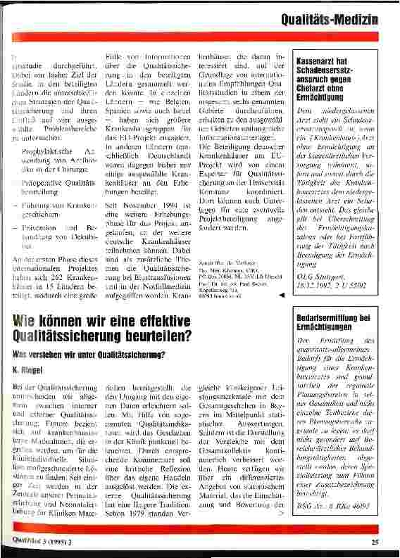 Vorschauseite 1: Wie können wir eine effektive Qualitätssicherung beurteilen?