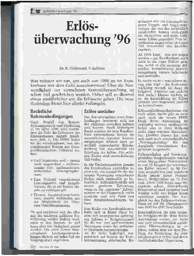 Vorschauseite 1: Erlösüberwachung 96