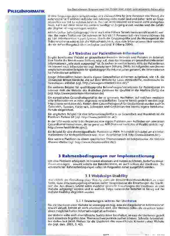Vorschauseite 4: Empowerment von Patientinnen mittels internetbasierterInformation