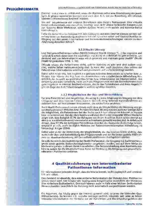 Vorschauseite 6: Empowerment von Patientinnen mittels internetbasierterInformation