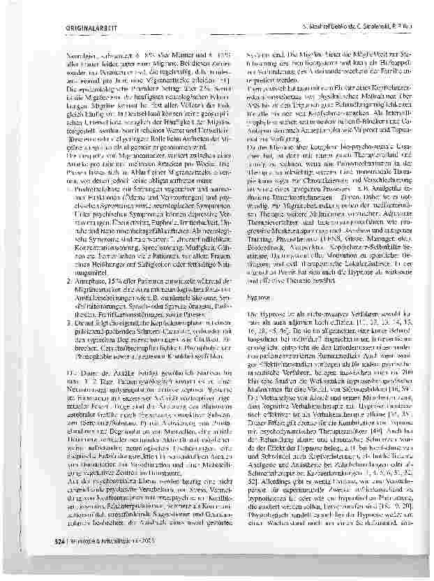 Vorschauseite 2: Der therapeutische Effekt der Hypnose bei der Behandlung chronischer Kopfschmerzen vom Migränetyp